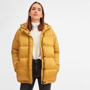 Everlane The ReNew Puffy Puff, XS, mustard gold